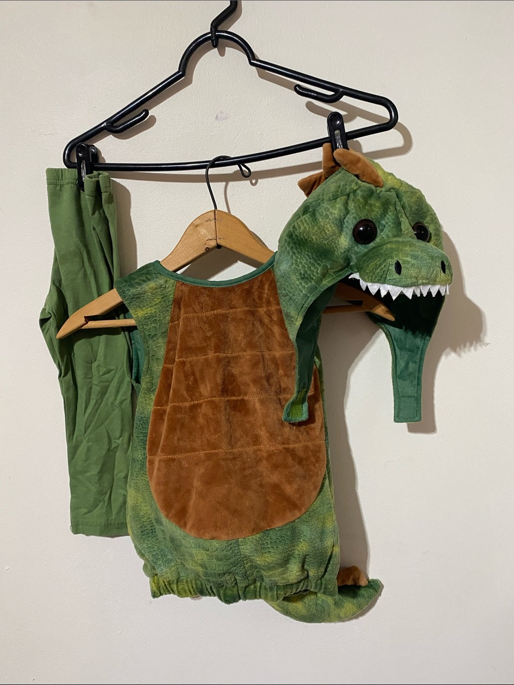 Spirit Green Dinosaur Toddler Costume with Brown Belly
